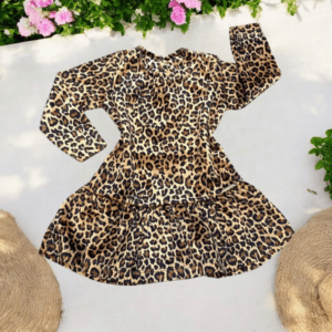 Vestido Infantil Animal Print Inverno Kalia Modas